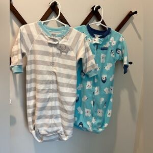 Baby fleece sleep sacks 0-9 months